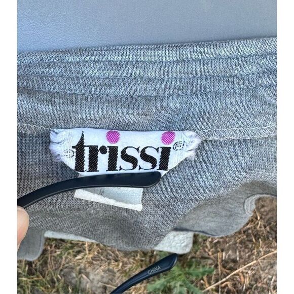 Vintage Trissi two piece gray vest pockets skirt pockets size twelve belt old - Picture 11 of 16